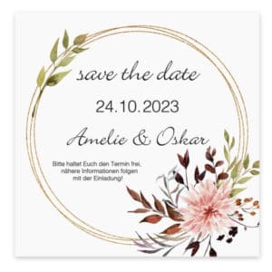 Save the Date Karte Herbst Pastell 19502