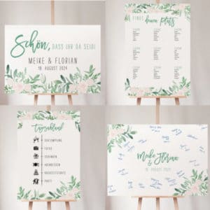 191040 – 4ER-SET SCHILDER GREENERY IN A1